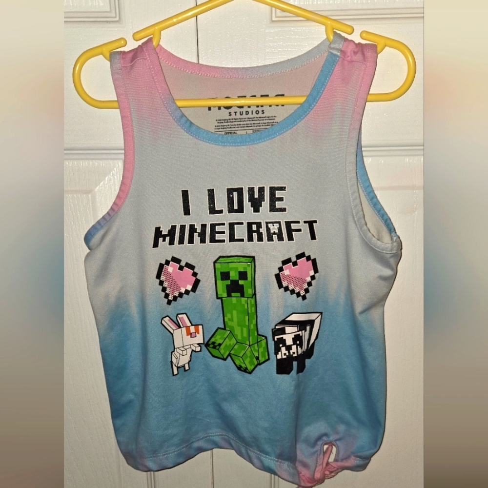 Girls Minecraft Tank Top Size 6